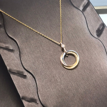 [Rose Jewellery]TRINITY SILVER GOLD PINK GOLD NECKLACE