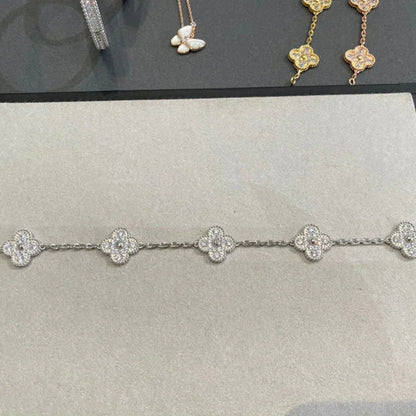 [Rose Jewellery]CLOVER 5 MOTIFS  DIAMOND BRACELET SILVER