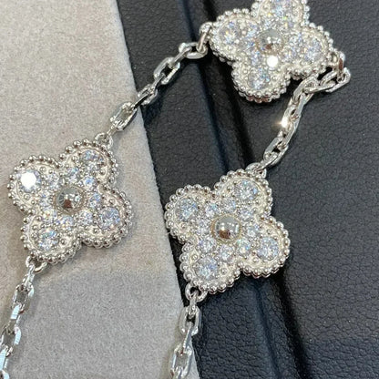 [Rose Jewellery]CLOVER 5 MOTIFS  DIAMOND BRACELET SILVER