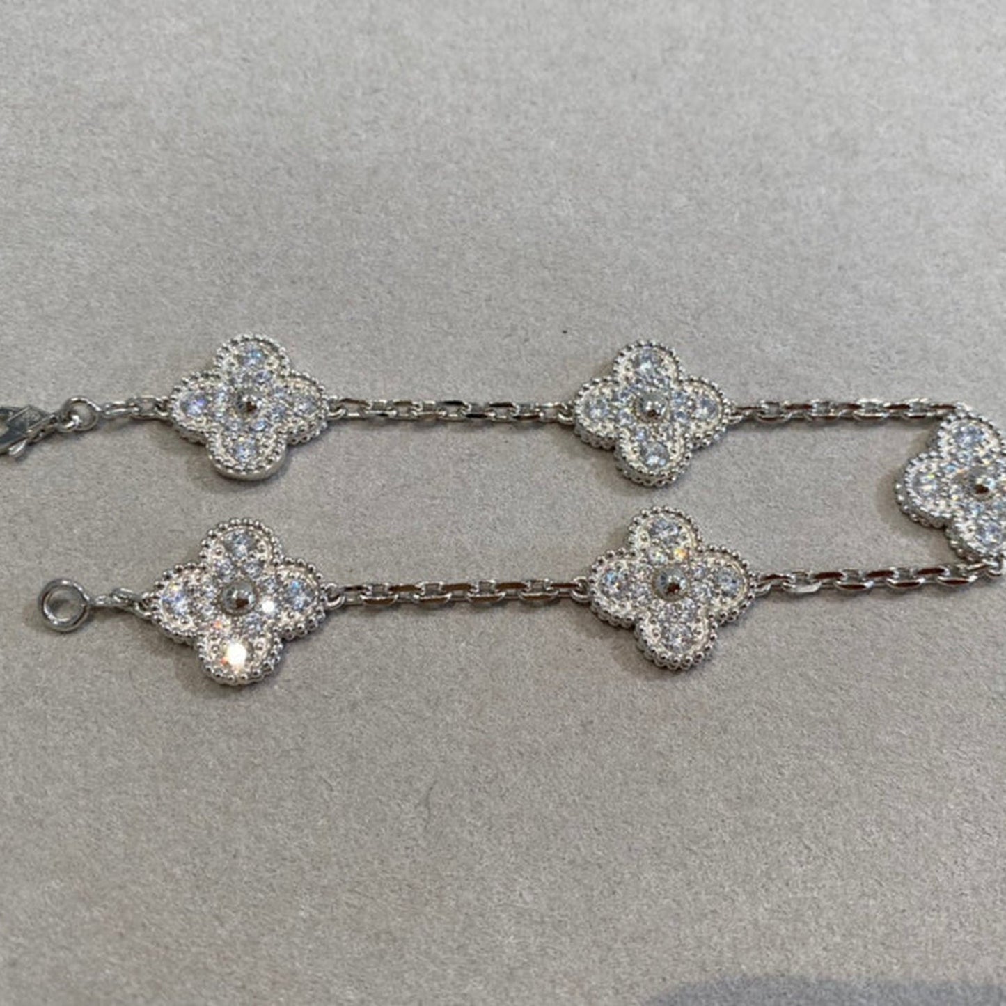 [Rose Jewellery]CLOVER 5 MOTIFS  DIAMOND BRACELET SILVER