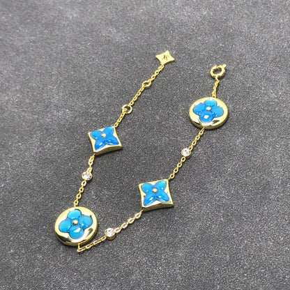 [Rose Jewellery]STAR AND SUN TURQUOISE 4 MOTIFS 3 DIAMONDS