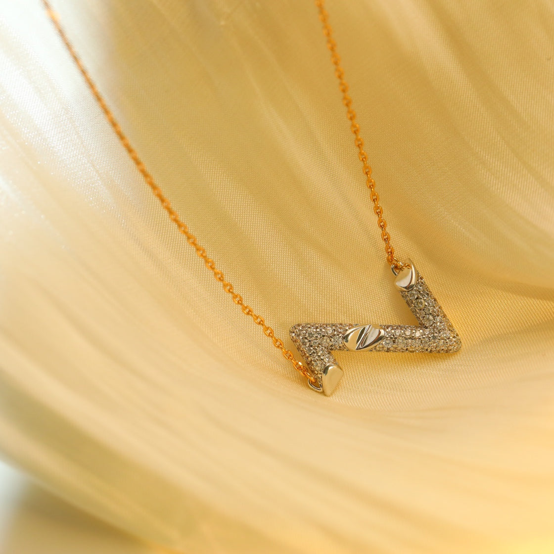 [Rose Jewellery]VOLT SILVER DIAMOND PEDANT NECKLACE