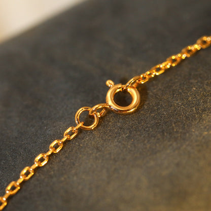 [Rose Jewellery]SUN PEDANT PINK GOLD 1 DIAMOND NECKLACE