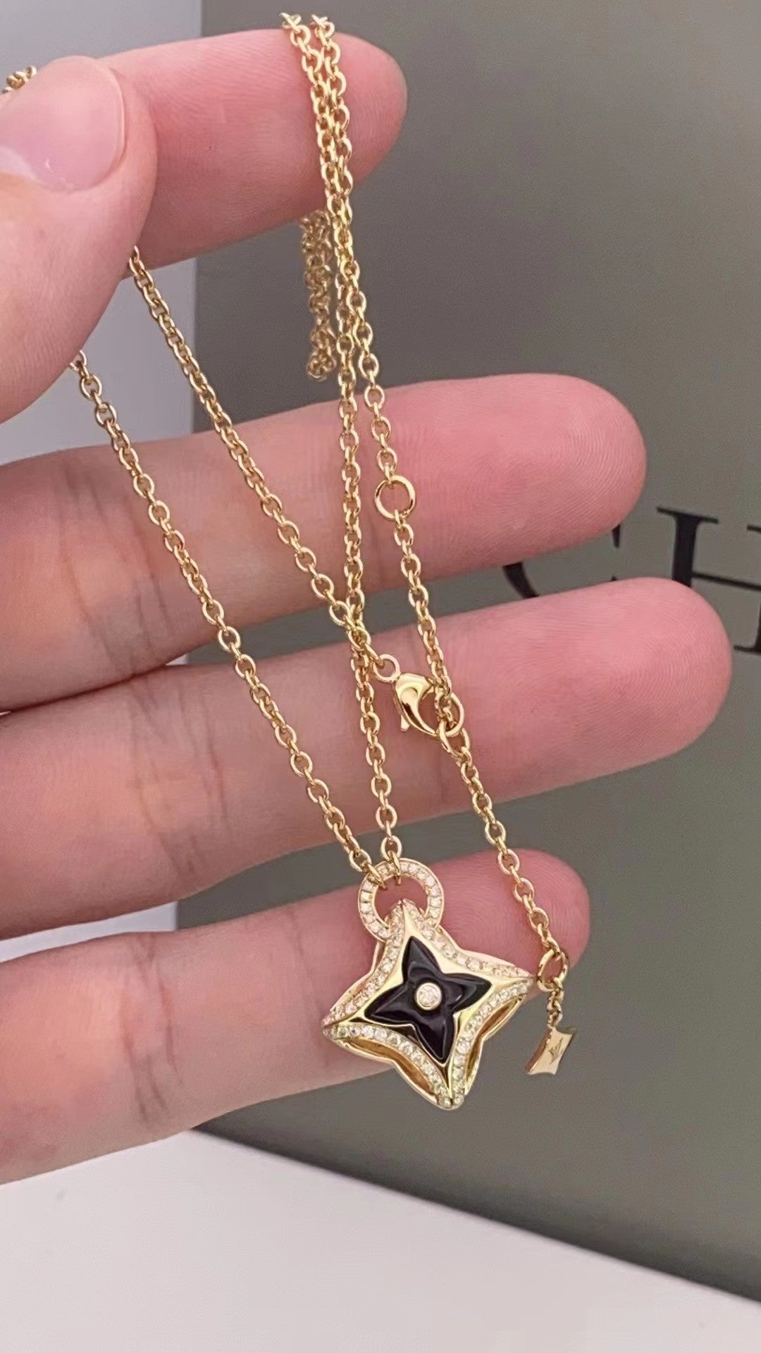 [Rose Jewellery]STAR PEDANT PINK GOLD DIAMOND NECKLACE