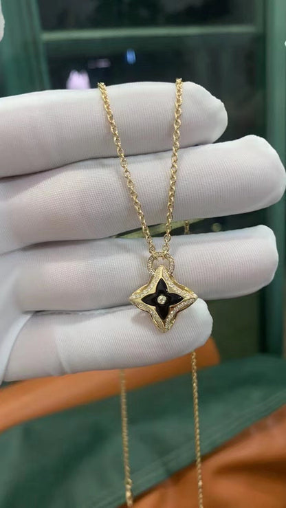 [Rose Jewellery]STAR PEDANT PINK GOLD DIAMOND NECKLACE