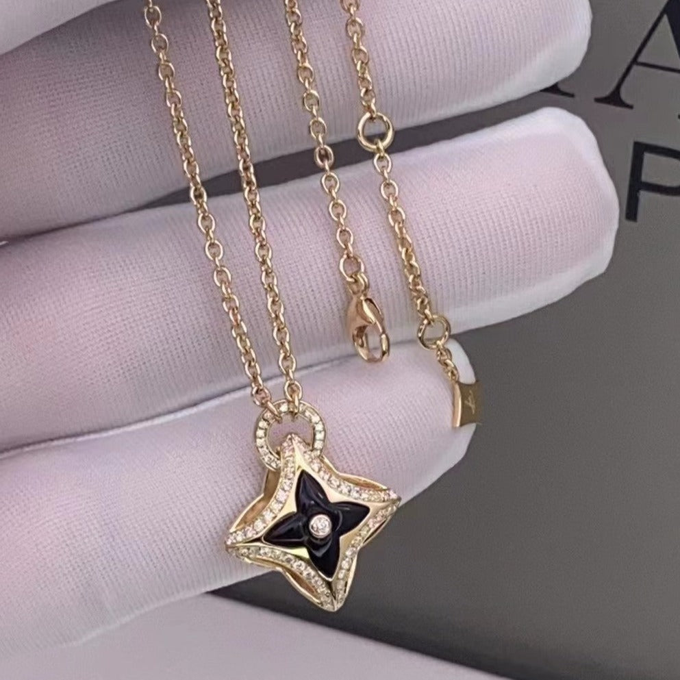 [Rose Jewellery]STAR PEDANT PINK GOLD DIAMOND NECKLACE