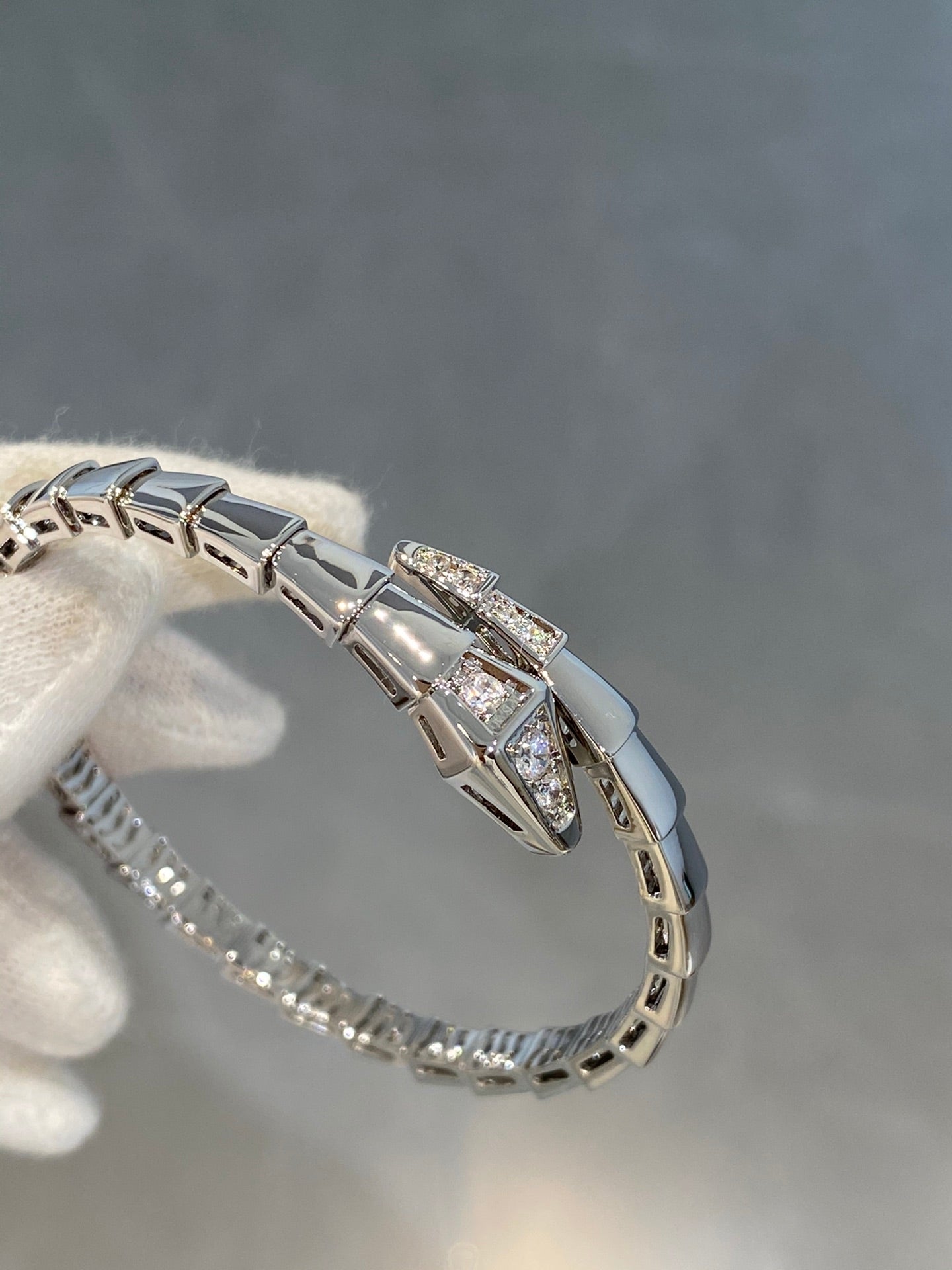 [Rose Jewellery]SERPENTI BRACELET DIAMONDS SILVER