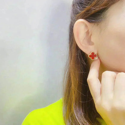 [Rose Jewellery]CLOVER MEDIUM 1 MOTIFS CARNELIAN  EARRINGS