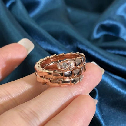 [Rose Jewellery]SERPENTS DOUBLE ROW DIAMOND RING