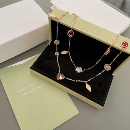 [Rose Jewellery]LUCKY SPRING 15 MOTIFS ROSE GOLD NECKLACE