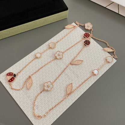 [Rose Jewellery]LUCKY SPRING 15 MOTIFS ROSE GOLD NECKLACE