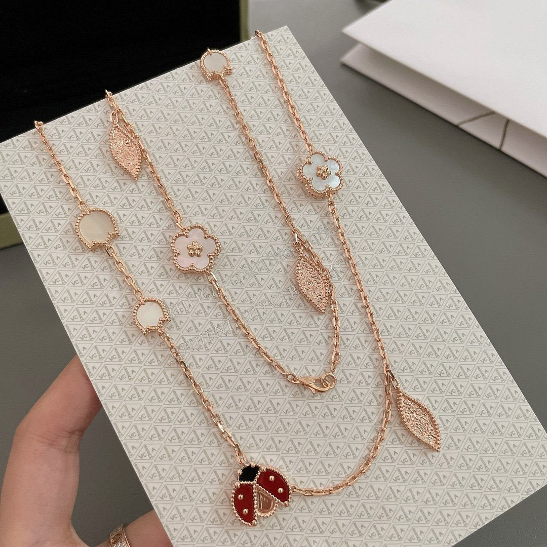 [Rose Jewellery]LUCKY SPRING 15 MOTIFS ROSE GOLD NECKLACE