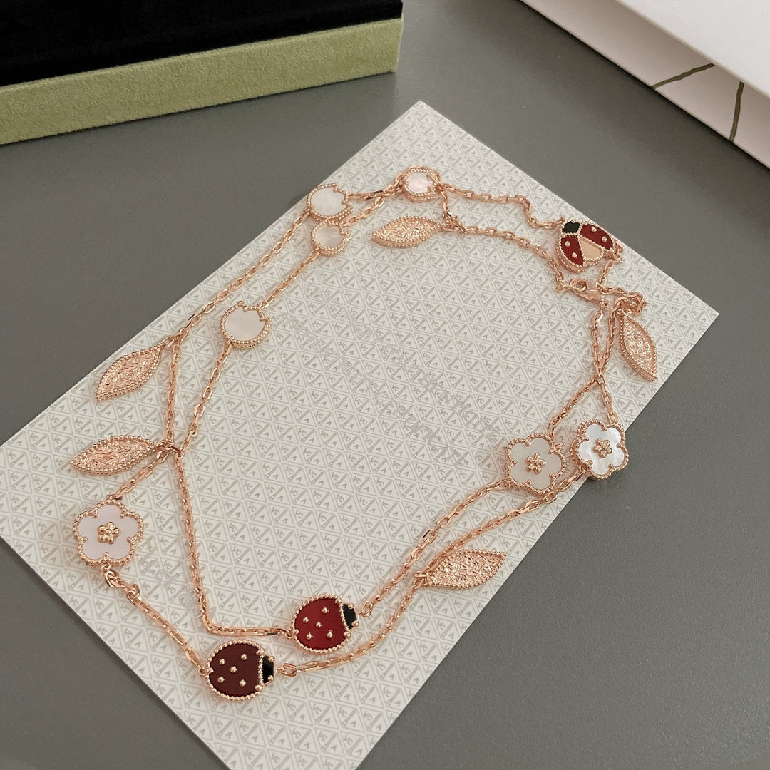 [Rose Jewellery]LUCKY SPRING 15 MOTIFS ROSE GOLD NECKLACE