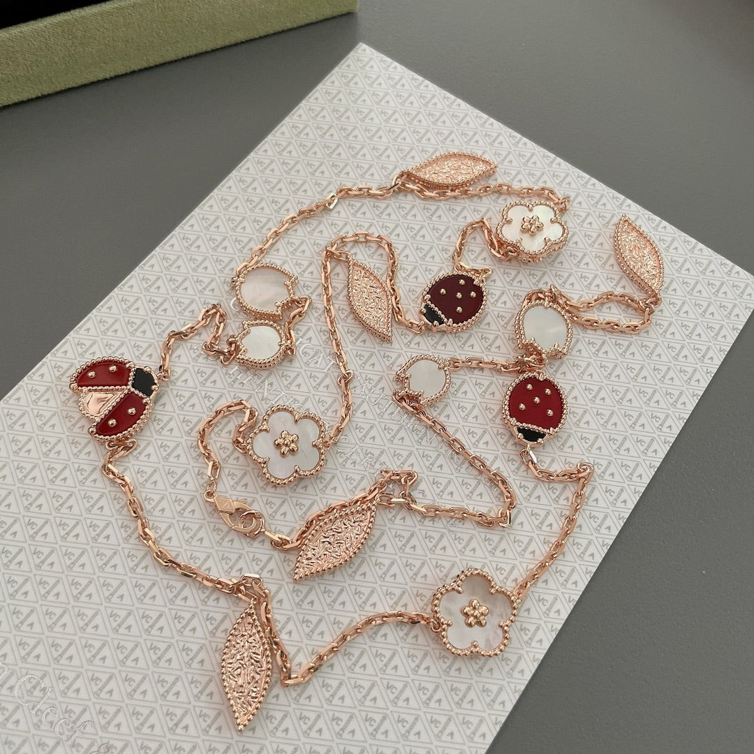 [Rose Jewellery]LUCKY SPRING 15 MOTIFS ROSE GOLD NECKLACE