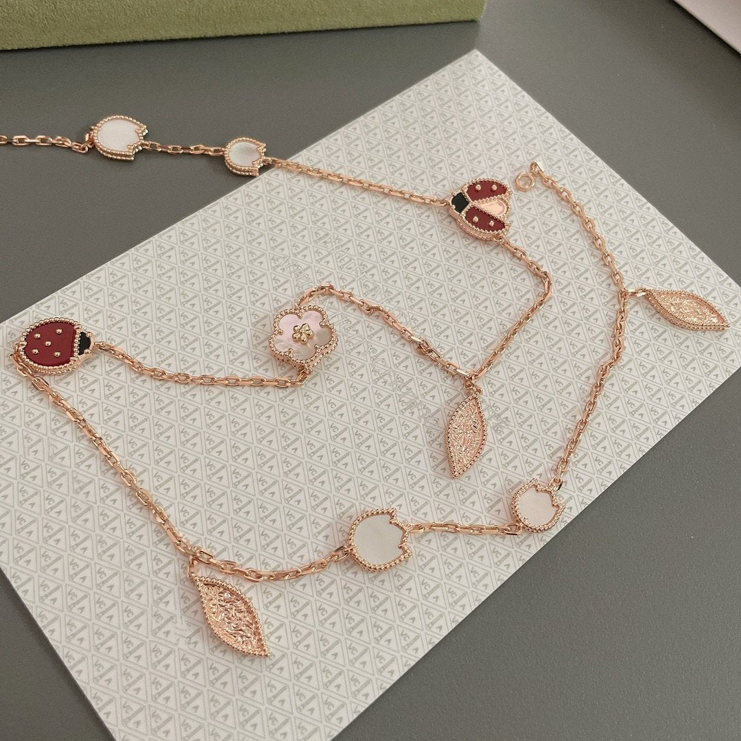 [Rose Jewellery]LUCKY SPRING 15 MOTIFS ROSE GOLD NECKLACE