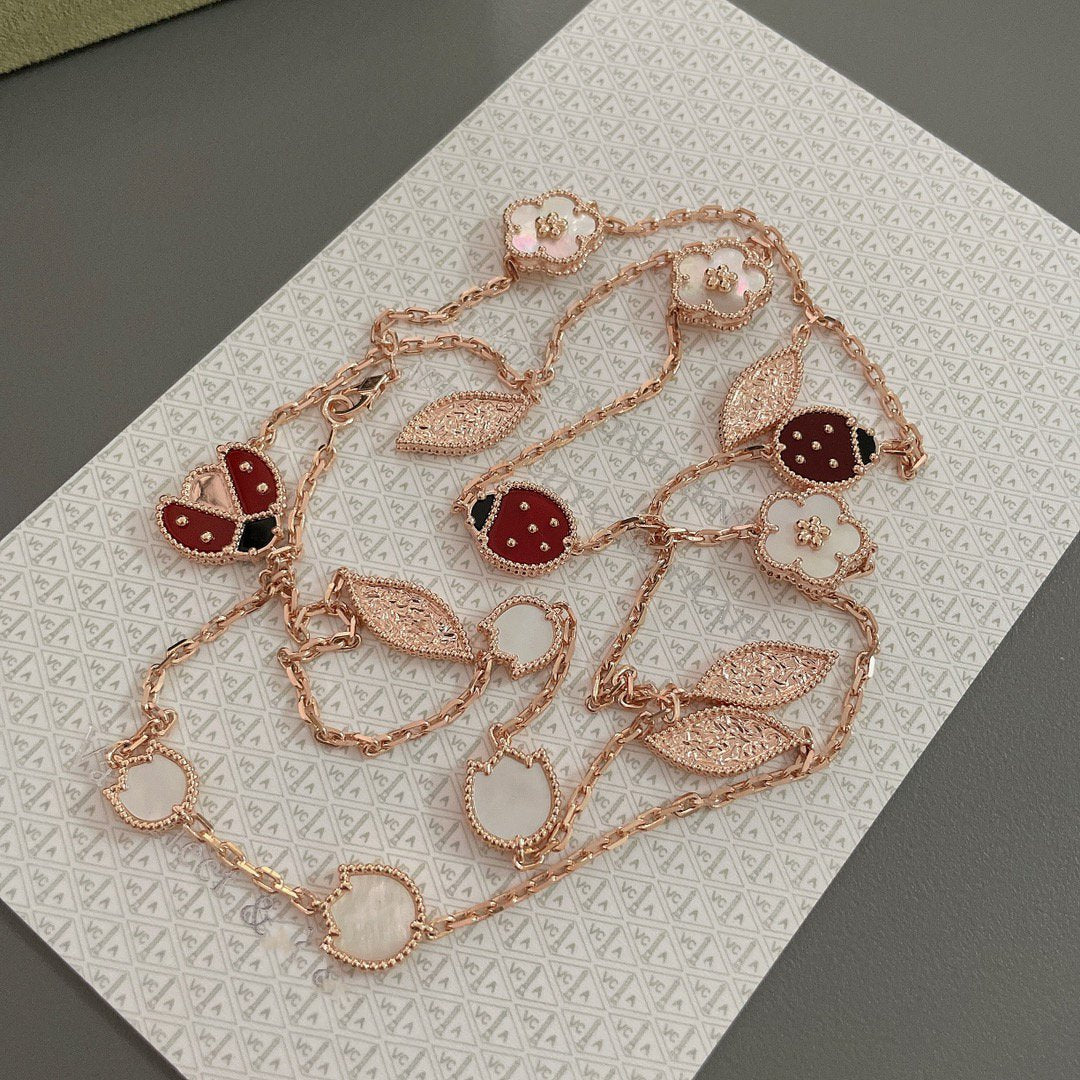 [Rose Jewellery]LUCKY SPRING 15 MOTIFS ROSE GOLD NECKLACE