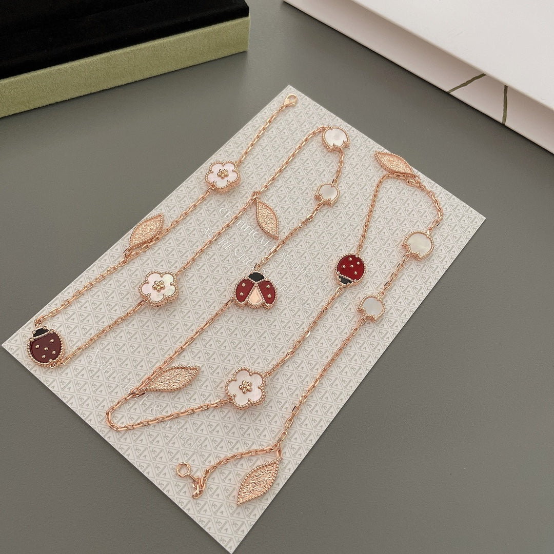 [Rose Jewellery]LUCKY SPRING 15 MOTIFS ROSE GOLD NECKLACE