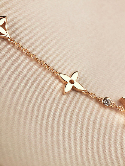 [Rose Jewellery]STAR AND SUN 7 MOTIFS GOLD BRACELET