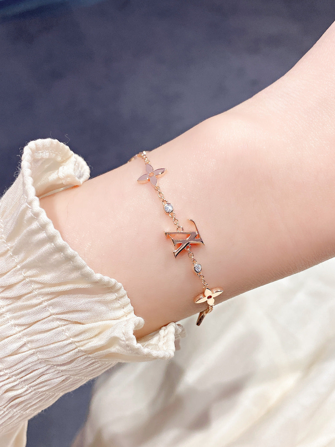 [Rose Jewellery]STAR AND SUN 7 MOTIFS GOLD BRACELET