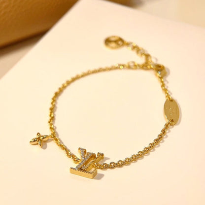 [Rose Jewellery]LV LOGO STAR MOTIF GOLD BRACELET