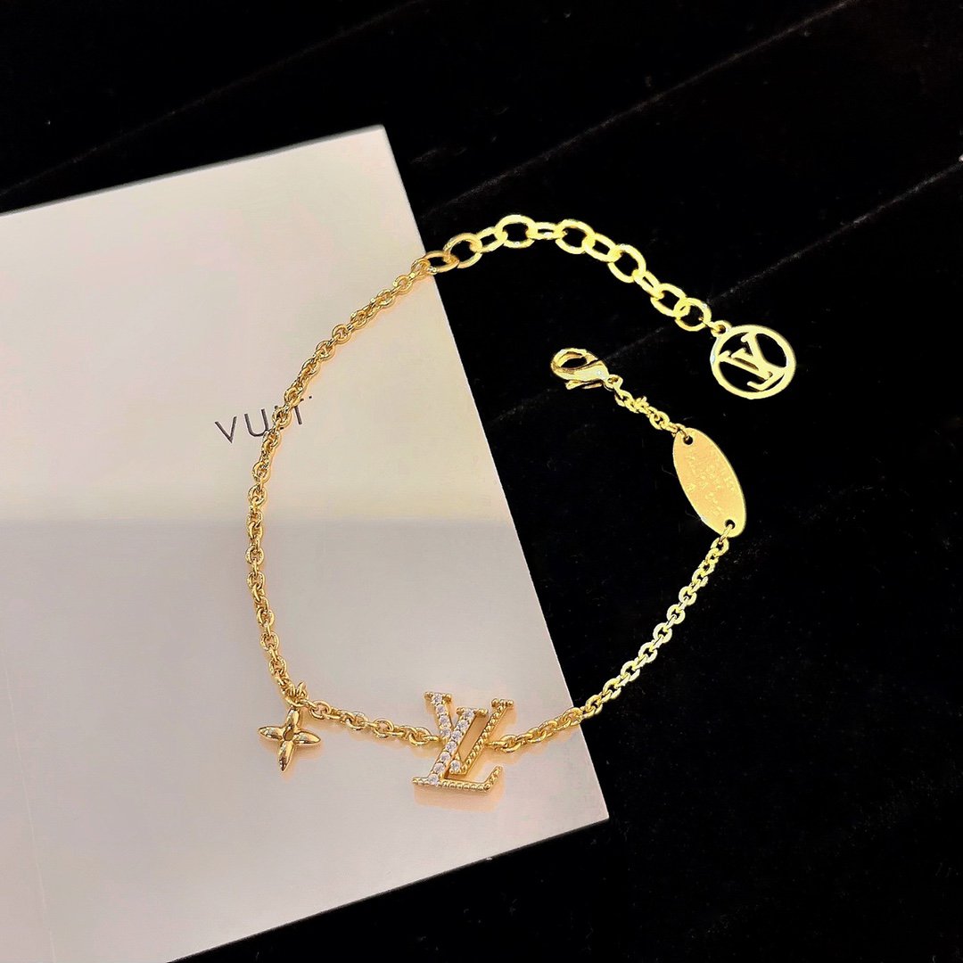 [Rose Jewellery]LV LOGO STAR MOTIF GOLD BRACELET