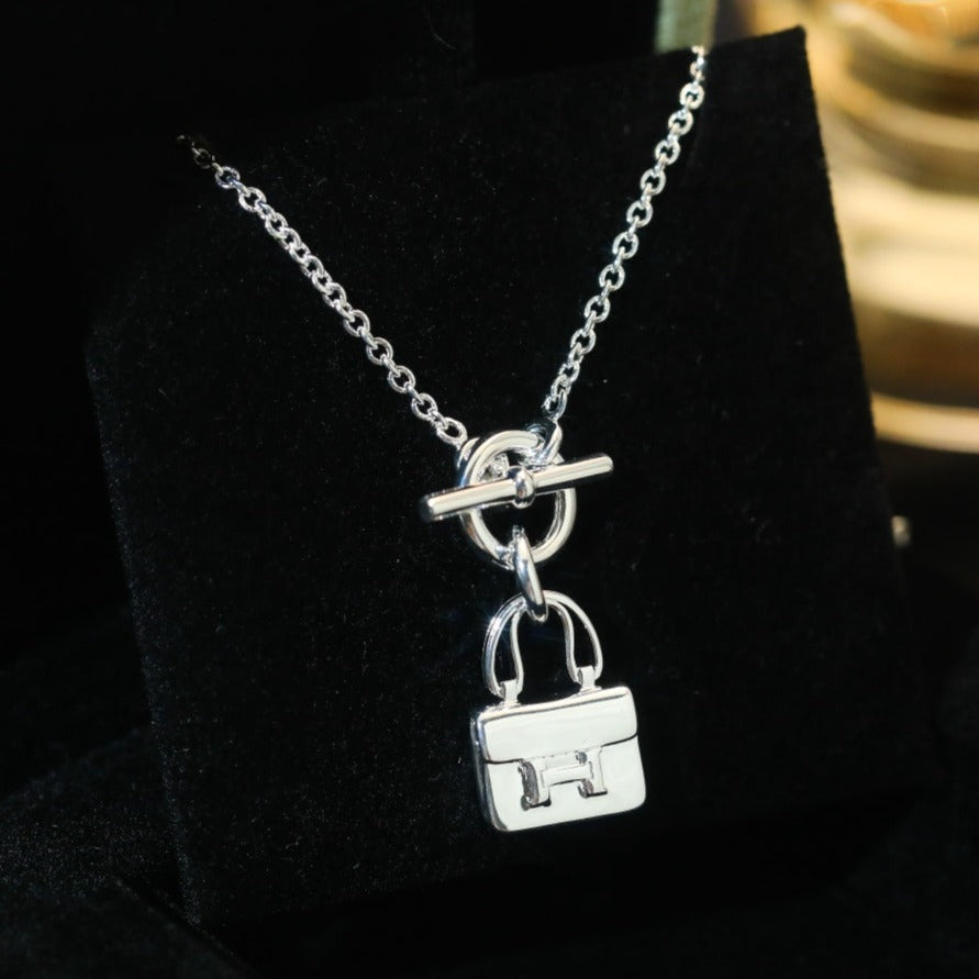 [Rose Jewellery]POP H PEDANT SILVER NECKLACE