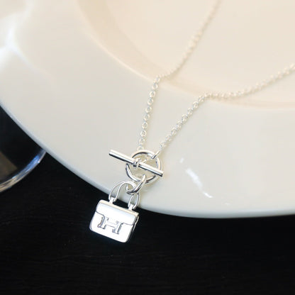 [Rose Jewellery]POP H PEDANT SILVER NECKLACE