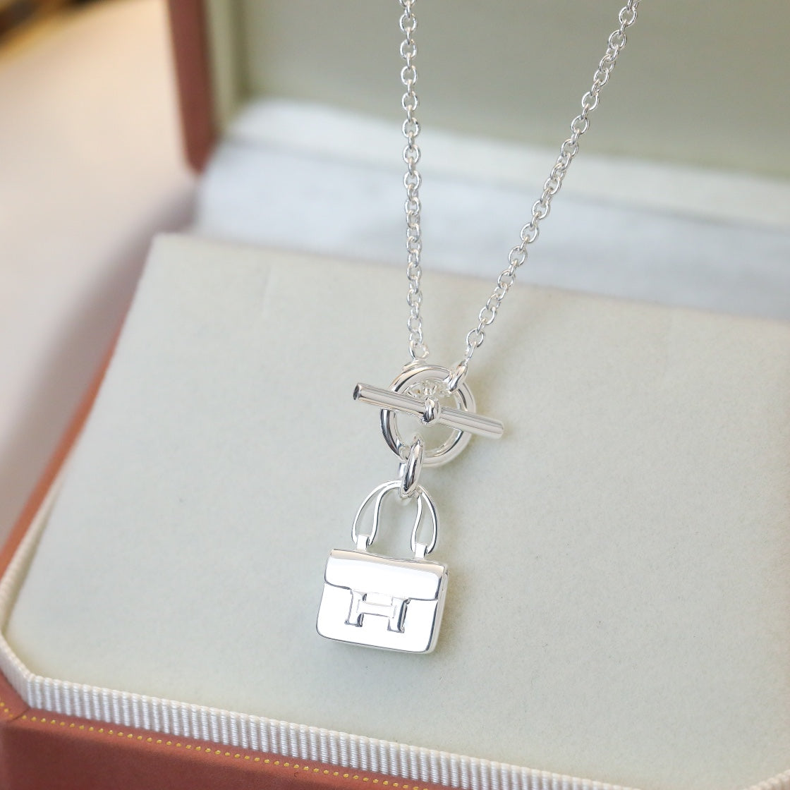 [Rose Jewellery]POP H PEDANT SILVER NECKLACE