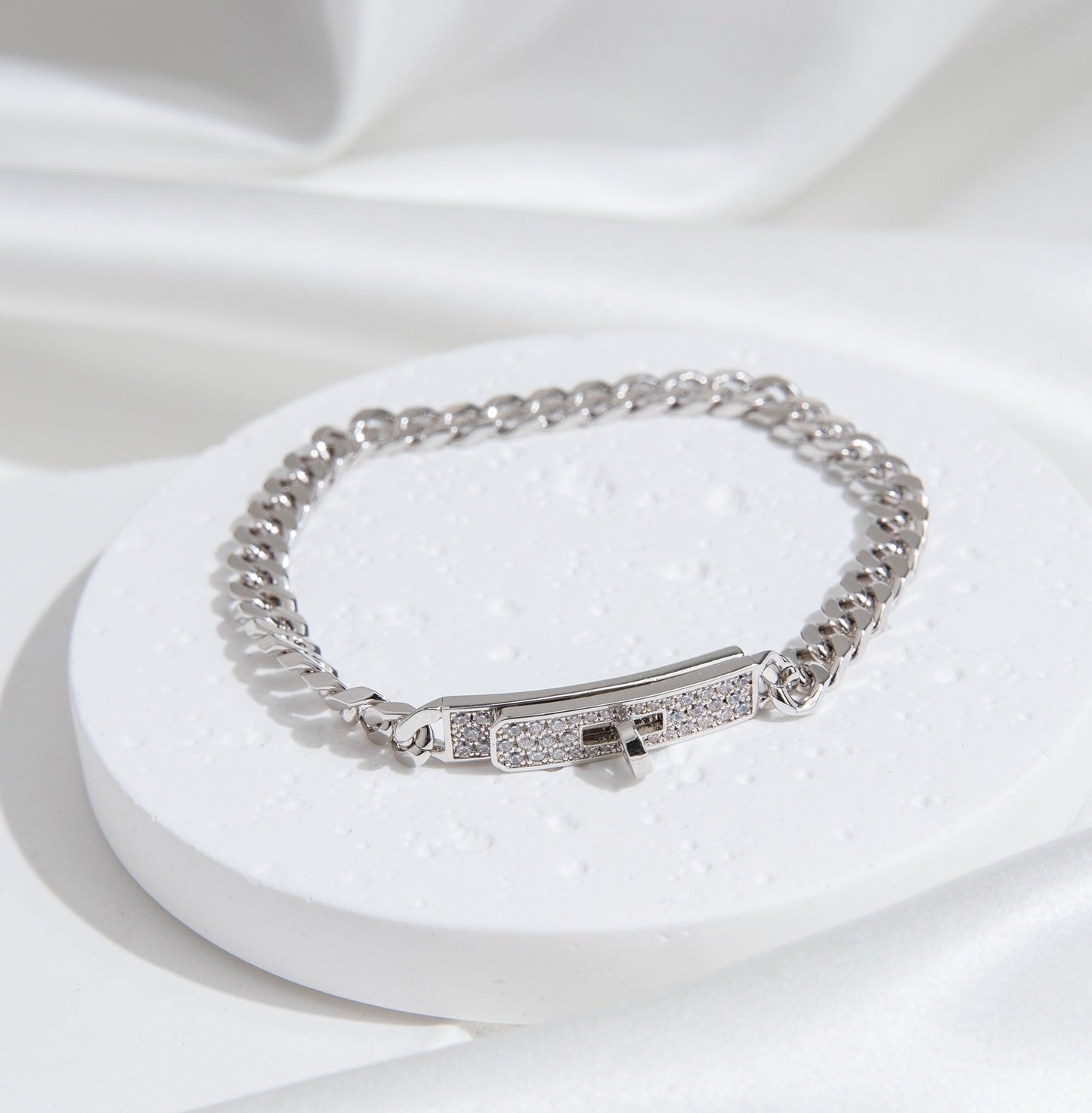 [Rose Jewellery]KELLY CHAIN SILVER DIAMOND BRACELET