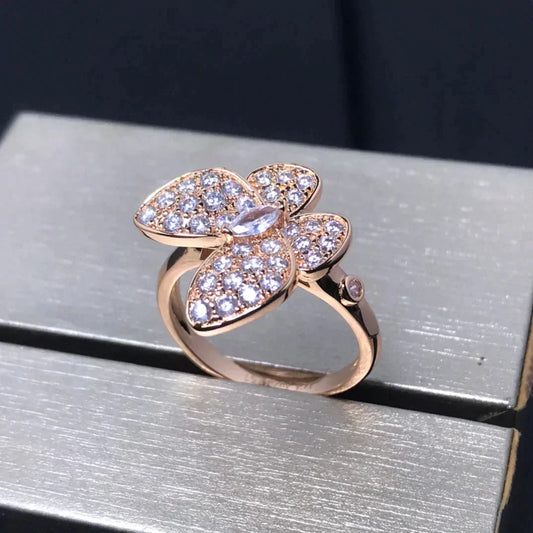 [Rose Jewellery]BUTTERFLY PINK GOLD DIAMOND RING