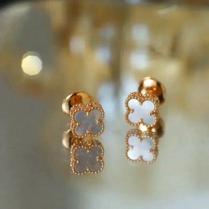 [Rose Jewellery]CLOVER MINI 9.5MM WHITE MOP EARRINGS