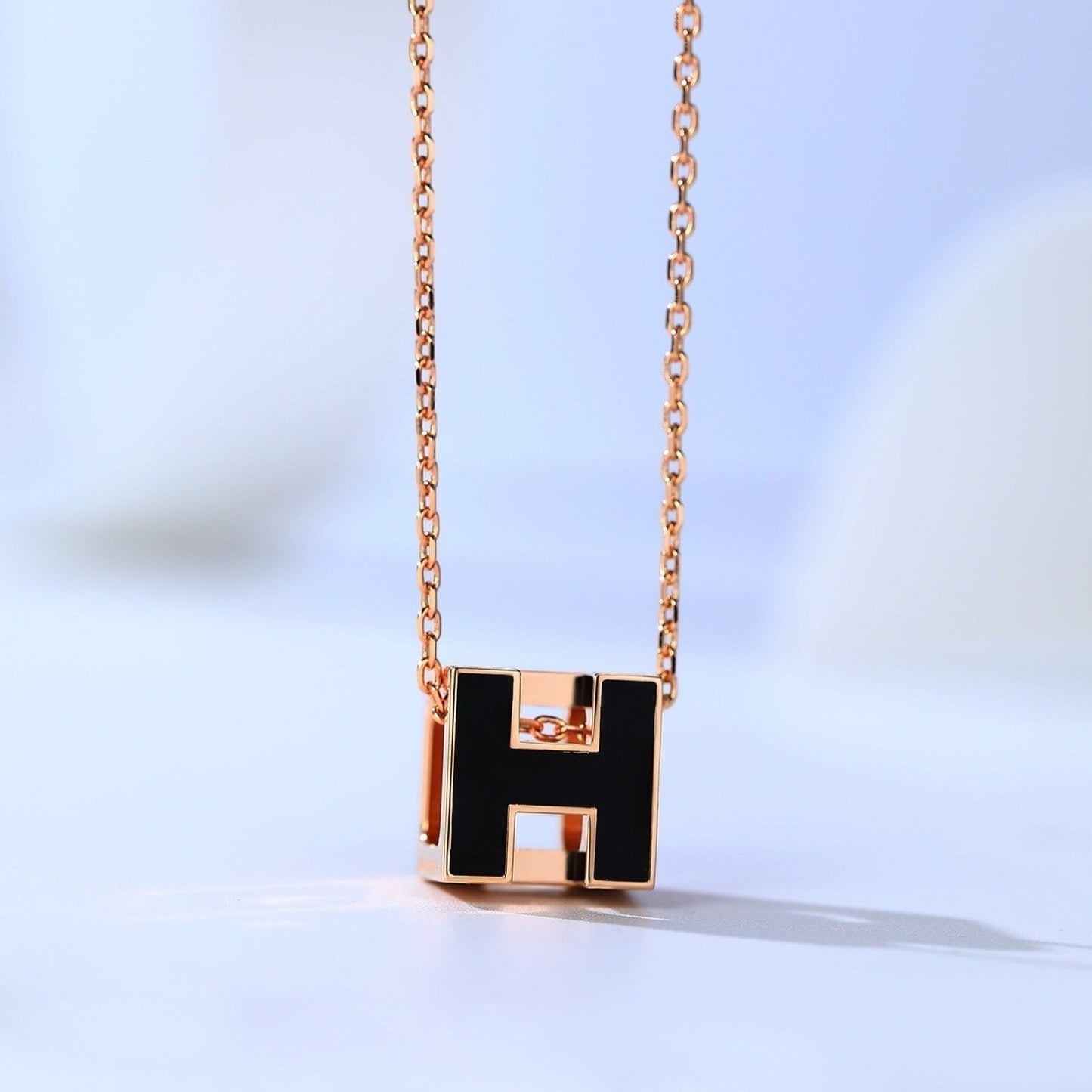 [Rose Jewellery]H CAGE PINK GOLD NECKLACE