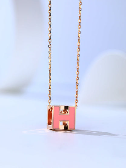 [Rose Jewellery]H CAGE PINK GOLD NECKLACE