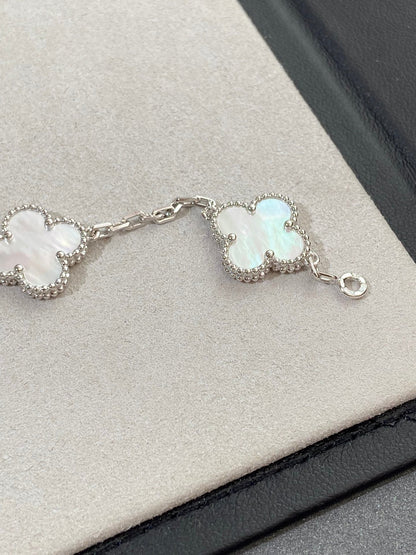 [Rose Jewellery]CLOVER SILVER MOP 5 MOTIF BRACELET