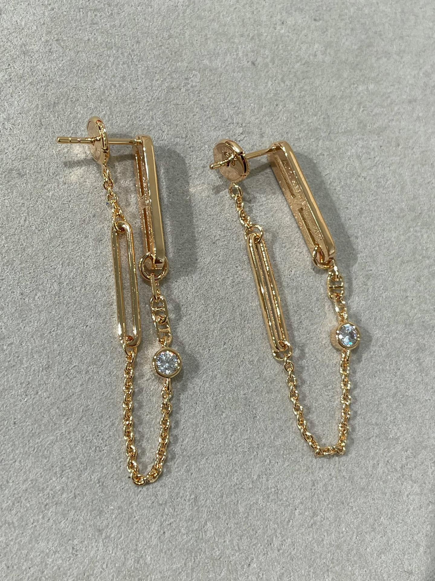 [Rose Jewellery]CHAINE CHAOS DIAMOND DROP EARRINGS