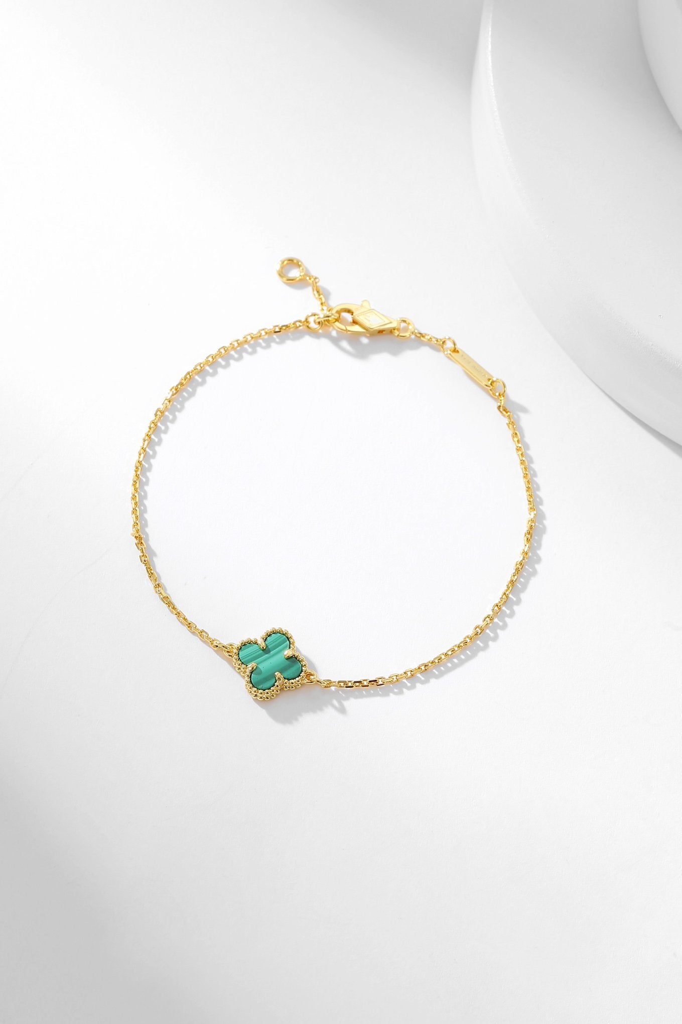 [Rose Jewellery]CLOVER BRACELET MALACHITE 1 MOTIF