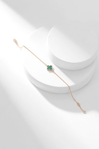 [Rose Jewellery]CLOVER BRACELET MALACHITE 1 MOTIF