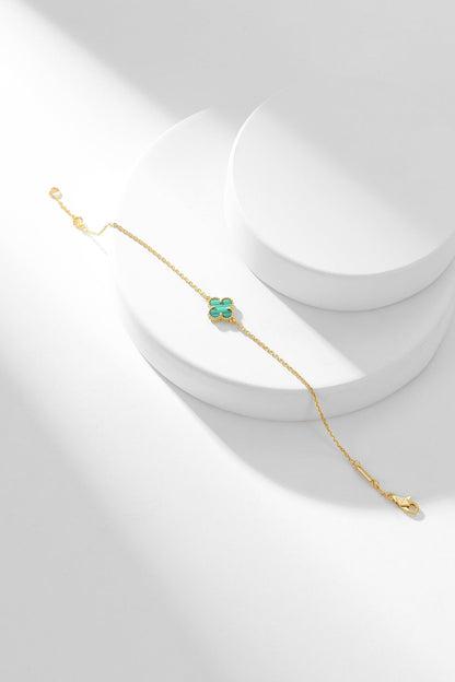 [Rose Jewellery]CLOVER BRACELET MALACHITE 1 MOTIF