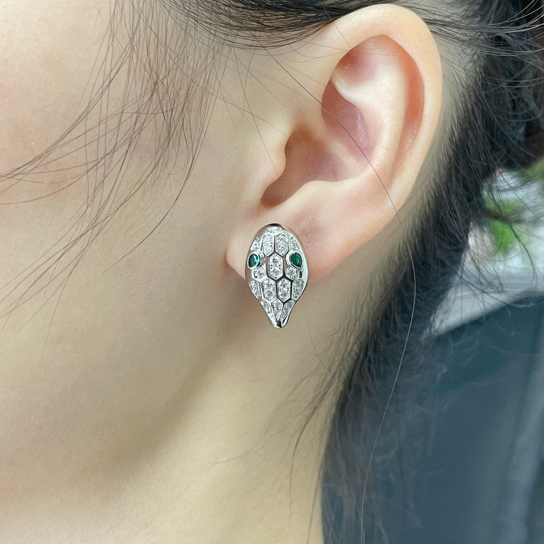 [Rose Jewellery]SERPENT DIAMOND STUD EARRINGS