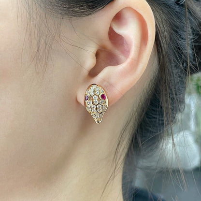 [Rose Jewellery]SERPENT DIAMOND STUD EARRINGS