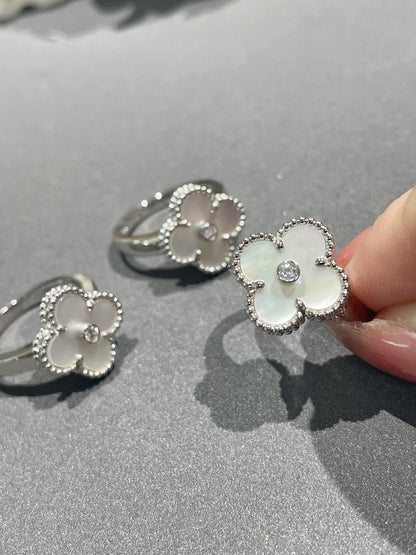 [Rose Jewellery]CLOVER SILVER MOP DIAMOND RING