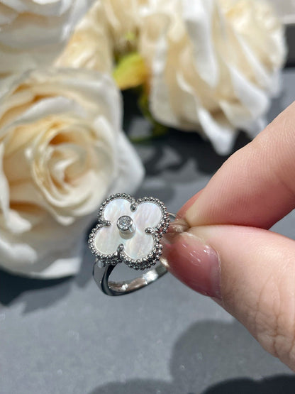 [Rose Jewellery]CLOVER SILVER MOP DIAMOND RING