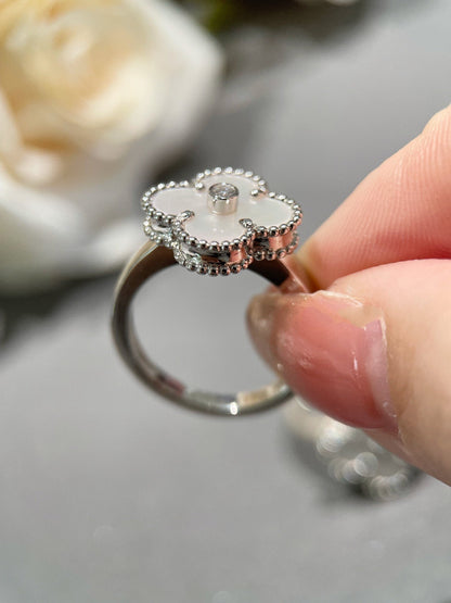 [Rose Jewellery]CLOVER SILVER MOP DIAMOND RING