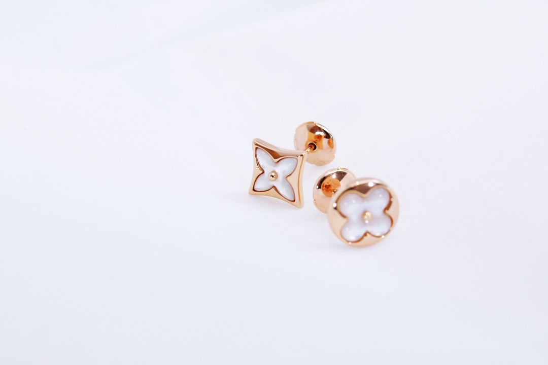 [Rose Jewellery]STAR AND SUN PINK GOLD MOP STUD EARRINGS