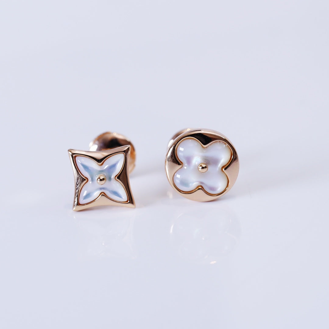 [Rose Jewellery]STAR AND SUN PINK GOLD MOP STUD EARRINGS