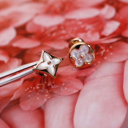 [Rose Jewellery]STAR AND SUN PINK GOLD MOP STUD EARRINGS