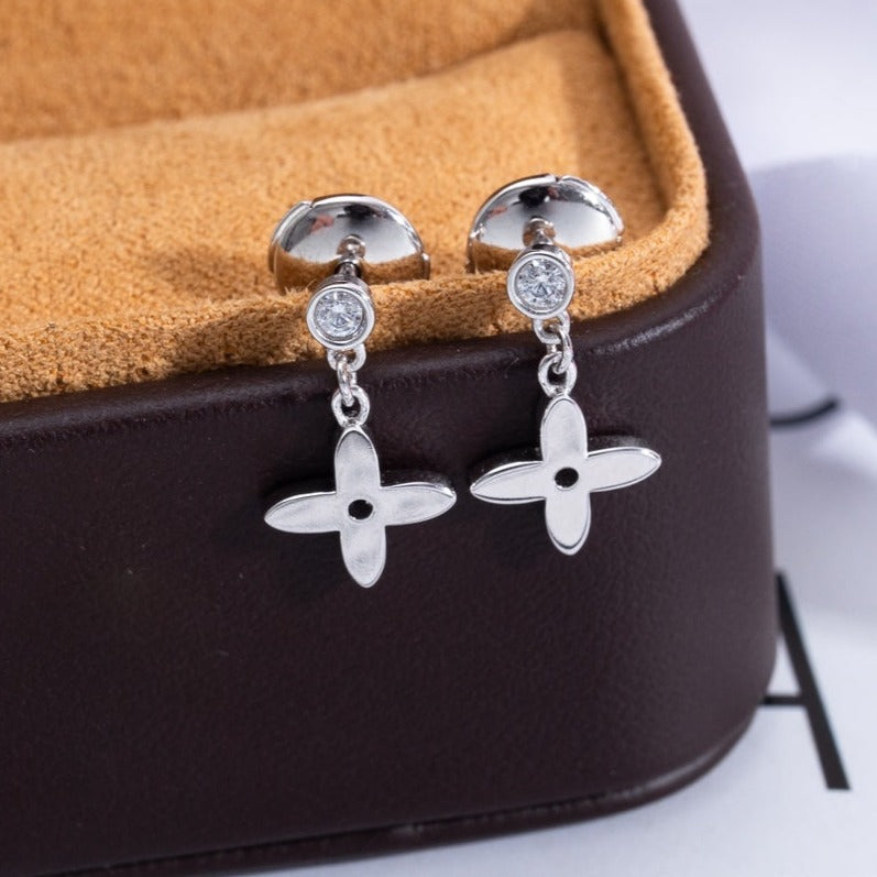 [Rose Jewellery]VIDYLLE SILVER DIAMOND MINI DROP EARRINGS