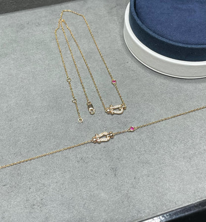 [Rose Jewellery]FORCE 10 DIAMOND PINK GOLD NECKLACE