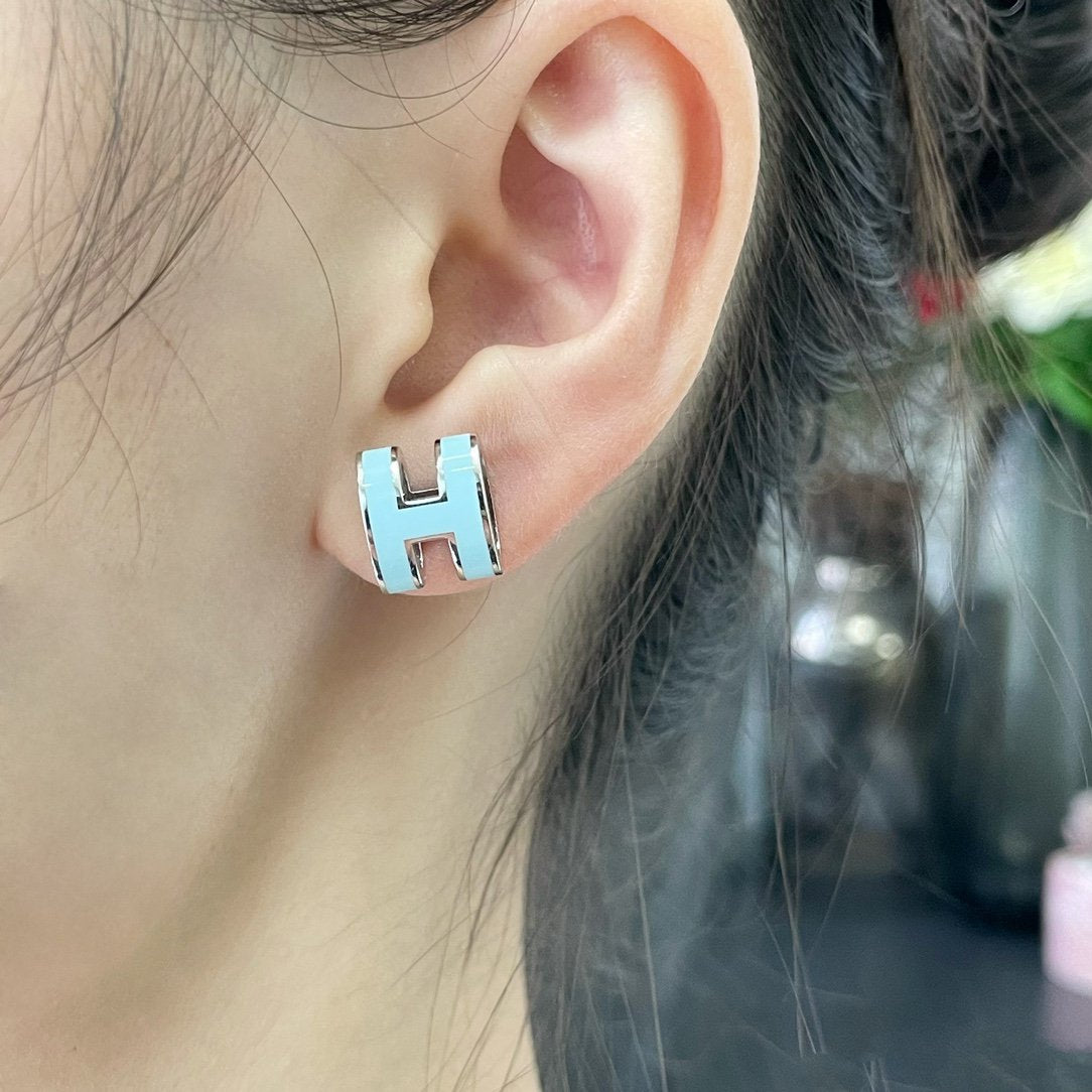 [Rose Jewellery]POP H SKY BLUE STUD EARRINGS