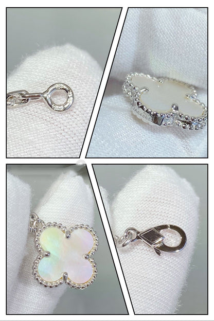 [Rose Jewellery]CLOVER 5 MOTIF WHITE MOP SILVER BRACELET